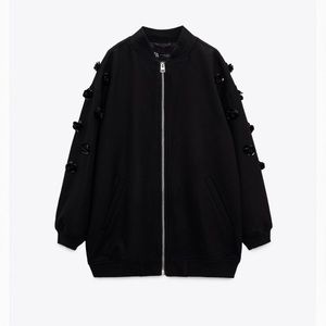 Black bomber jacket xs-s